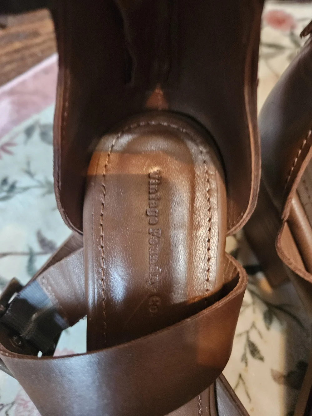 Women’s Brown Buckle Block Heel Ankle Booties